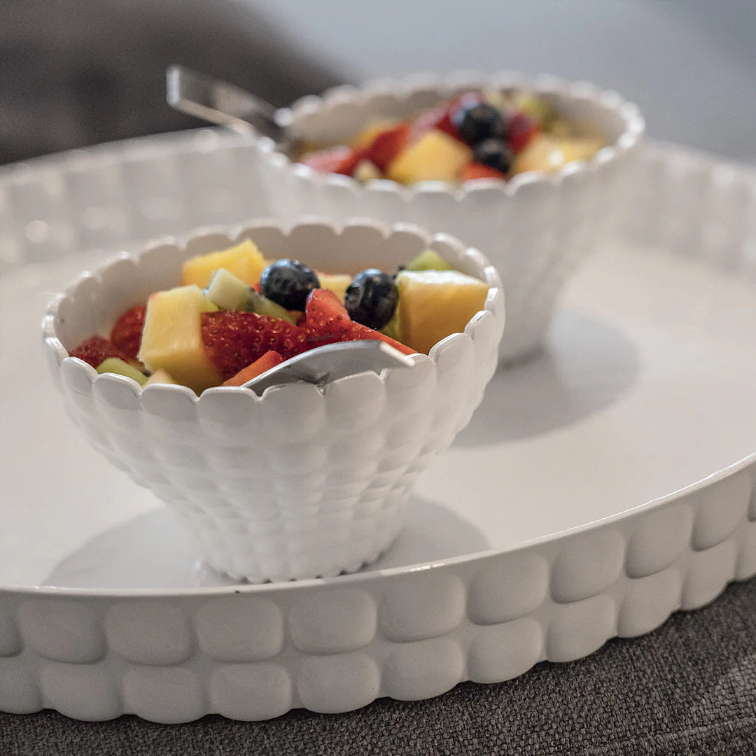 Milk white Round tray Y2734
