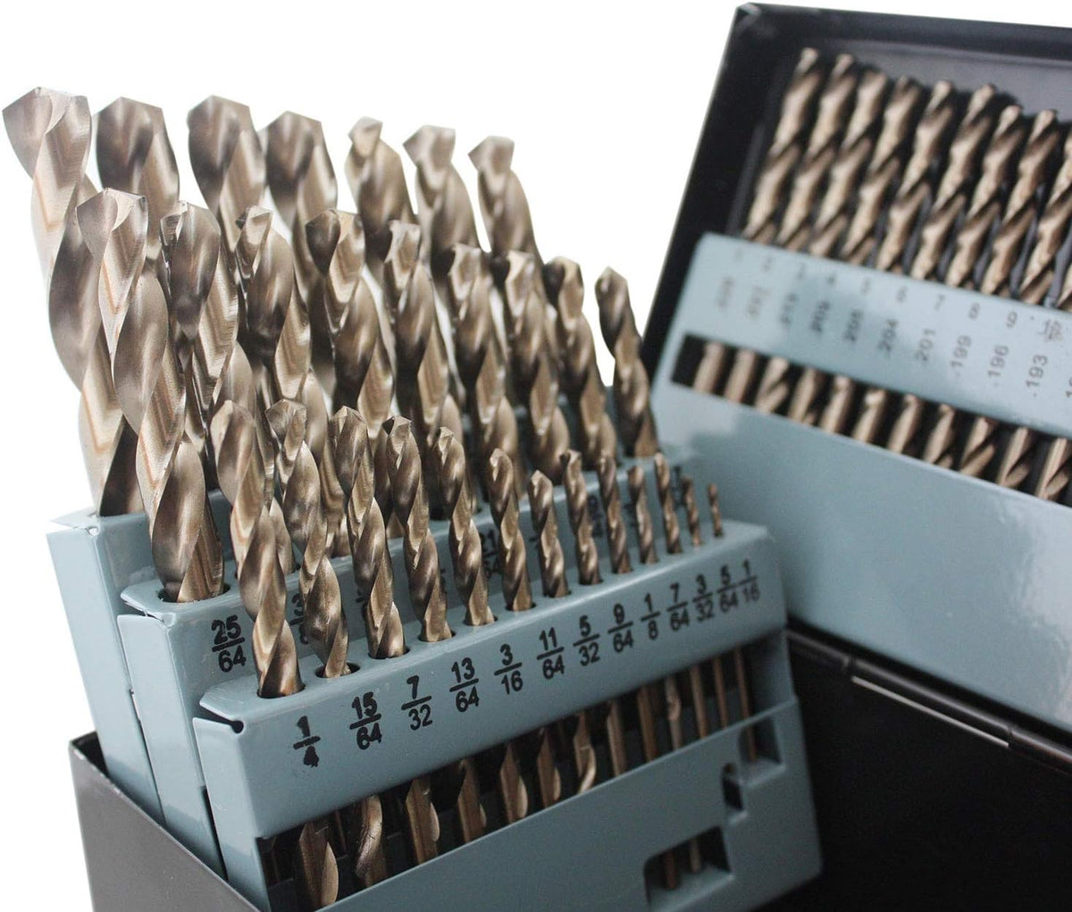 115 Pc Cobalt Drill Bit Set, 135 Deg Split Point, 1/16-1/2'' Z33626