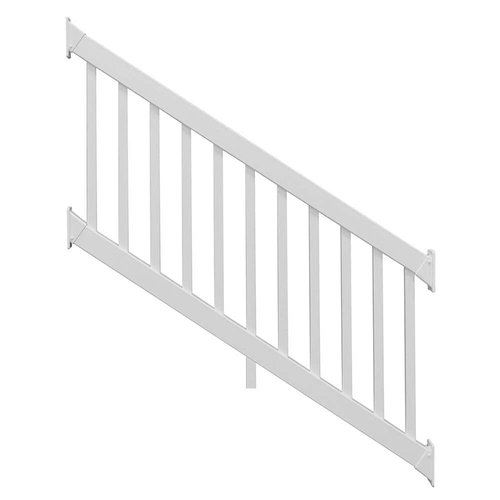 White Vinyl Stair Railing Kit V762025