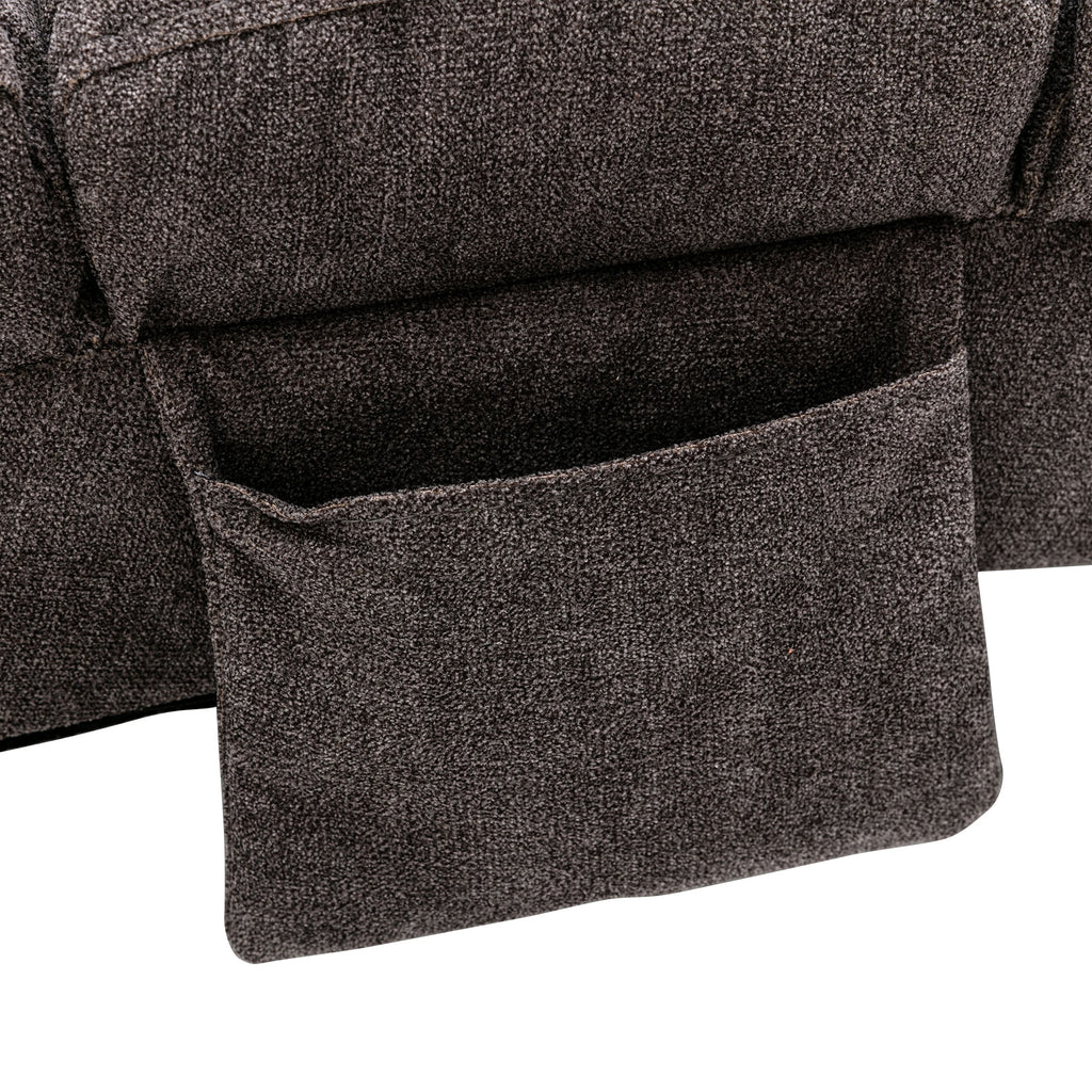 Dark Gray Linen Massage Recliner Chaise Chair O741