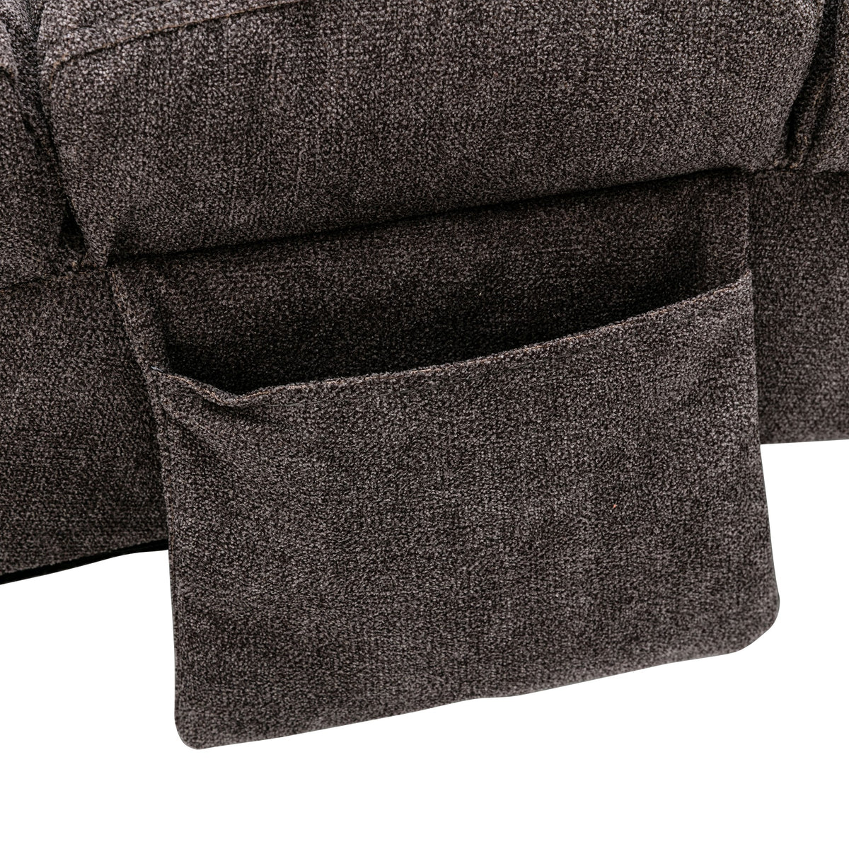 Dark Gray Linen Massage Recliner Chaise Chair O741