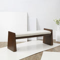 Solid Velvet Modern Bench with Wood Frame F3263