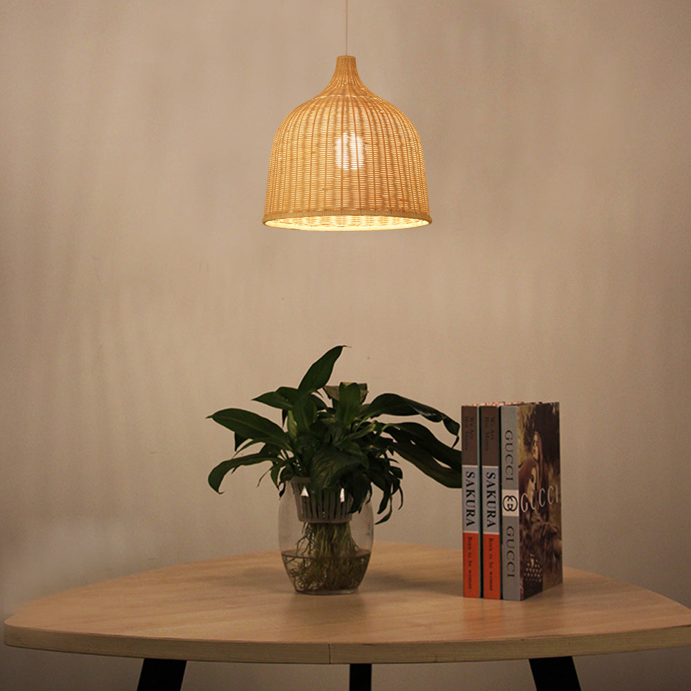 Bamboo Rattan Hanging Lamp Shade 17.72" Y92890