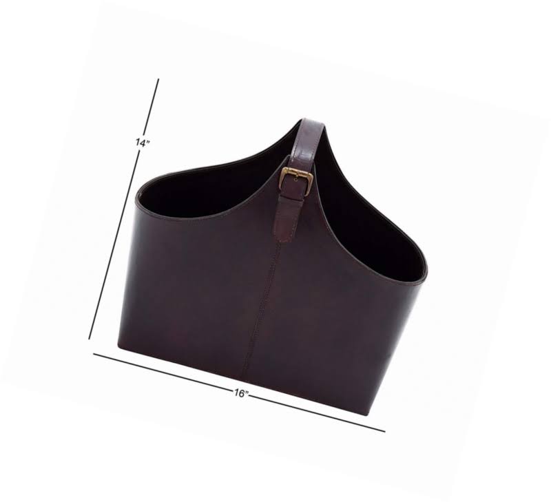 Brown Leather Magazine Holder N8173