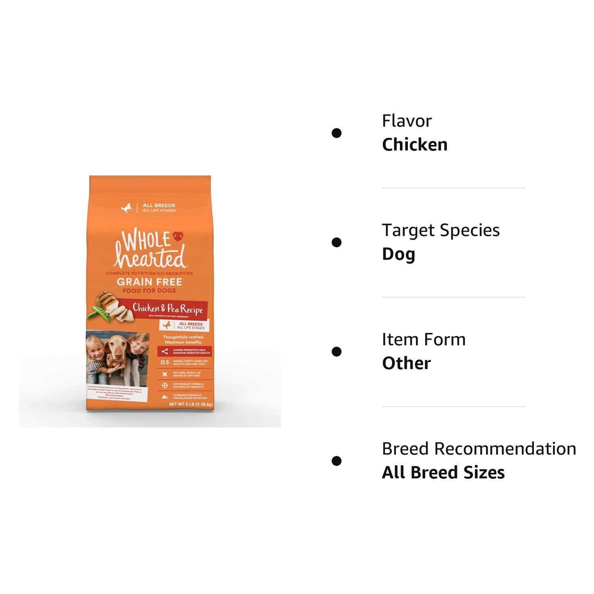 Grain Free Chicken & Pea Recipe Dry Dog Food M86474