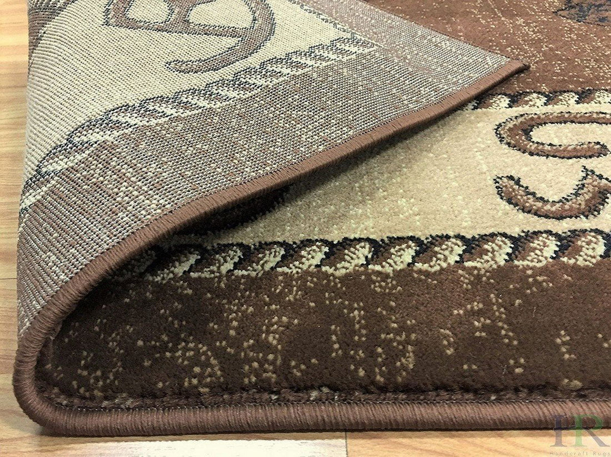 Chocolate Brown/Beige Cabin Area Rug A76706