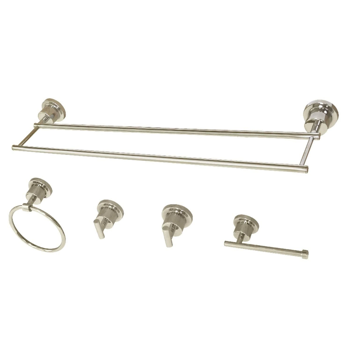 Polished Nickel 5 Piece Bathroom Accessory Set X6273