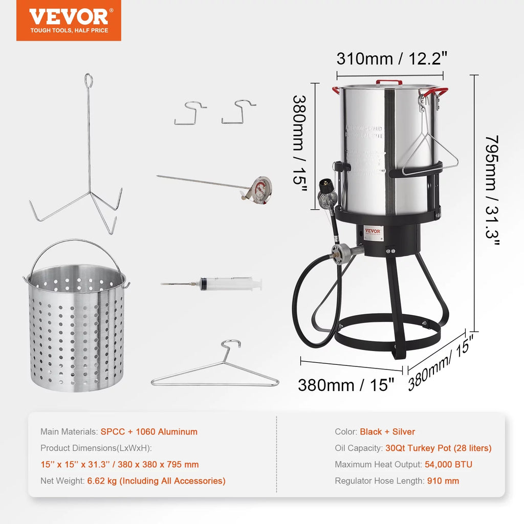 30 Qt Aluminum Propane Turkey Fryer Kit X20017