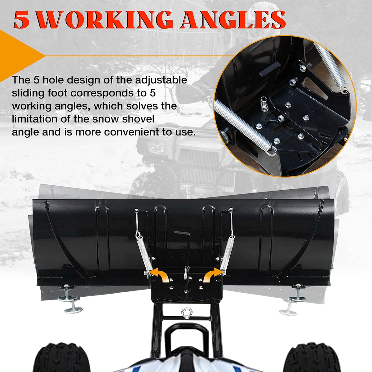 Universal Steel Snow Plow Kit for Pickup Trucks UTV ATV 50 Inch R732598
