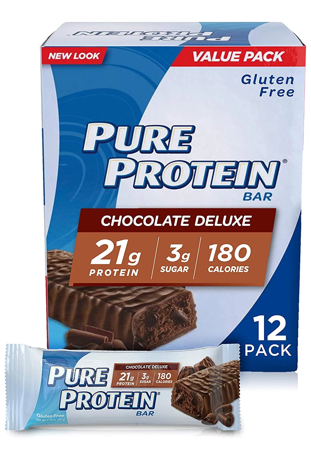 Chocolate Deluxe Protein Bars, 1.76 oz, 12 Count N72496