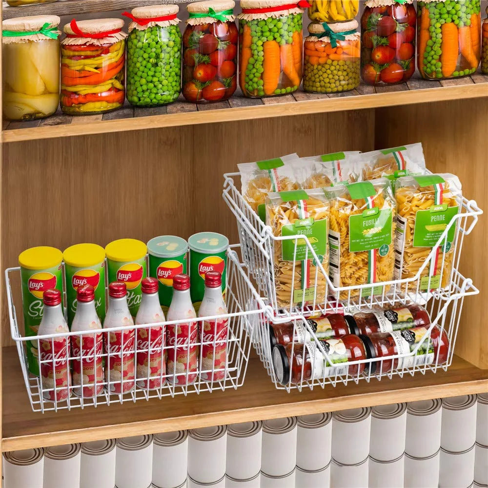 Large Wire Storage Basket for Freezer Organizer, 14"x11"x6" S900