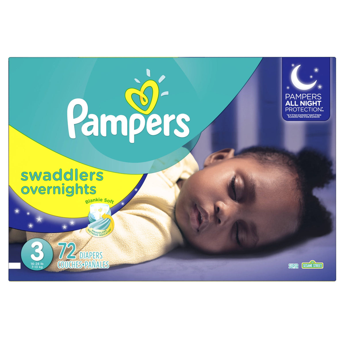 Overnight Diapers Size 3, 72 count J41659