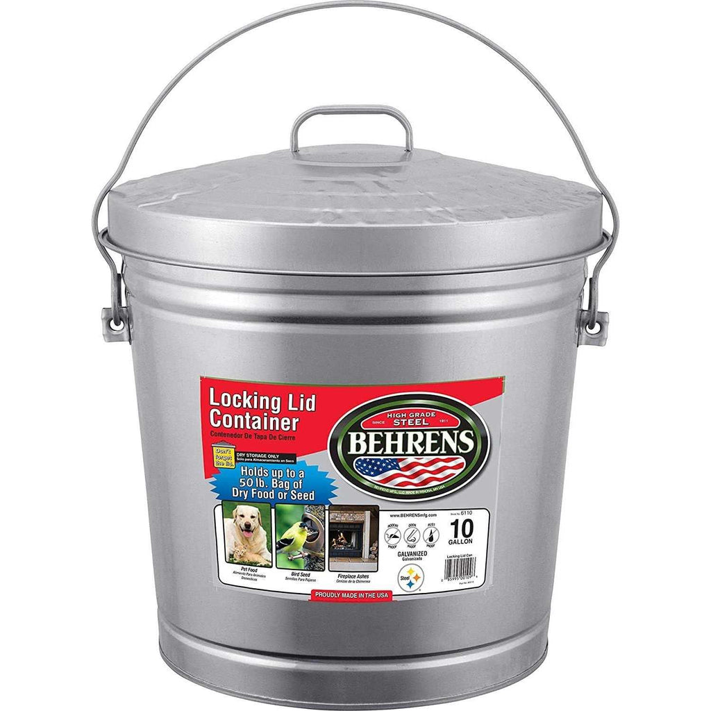 Galvanized Steel Locking Lid Can 10 Gallon Z7520