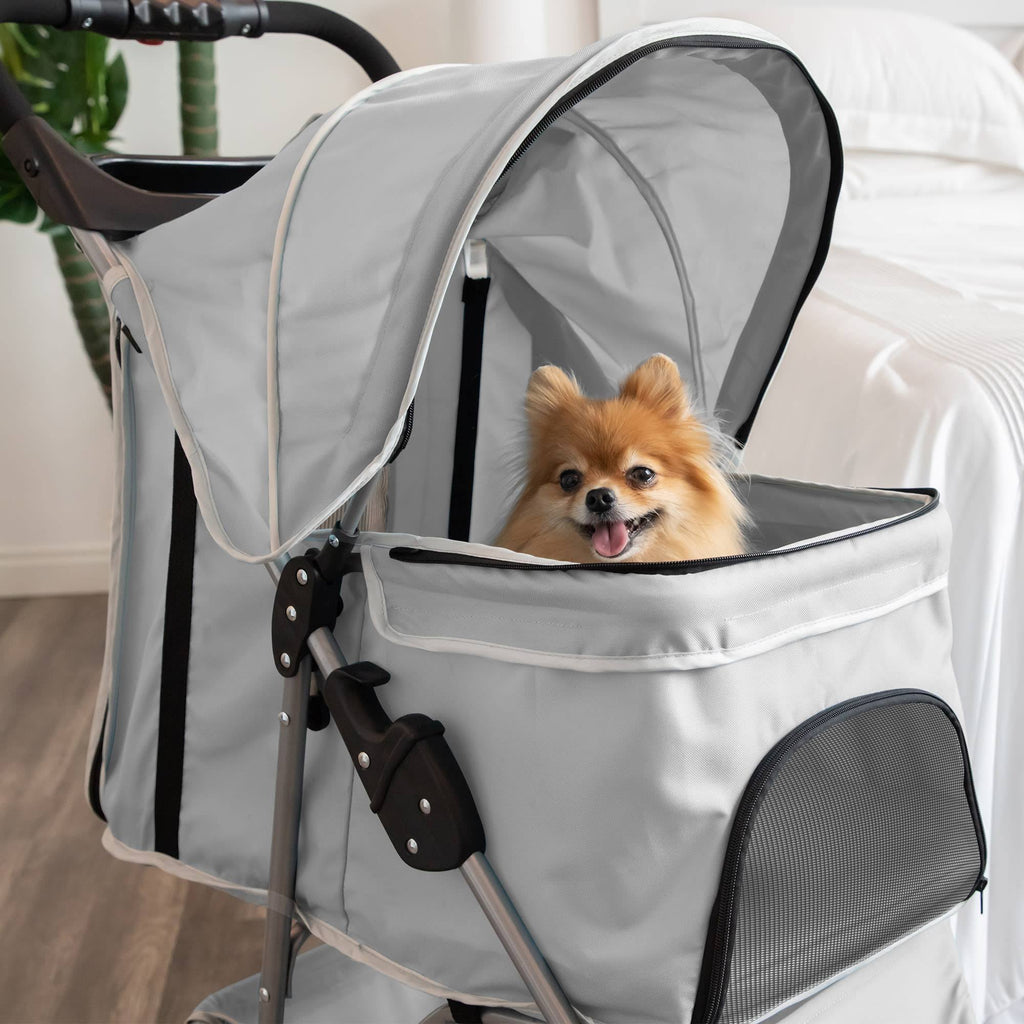 Gray 4 Wheeler Pet Stroller Y635241