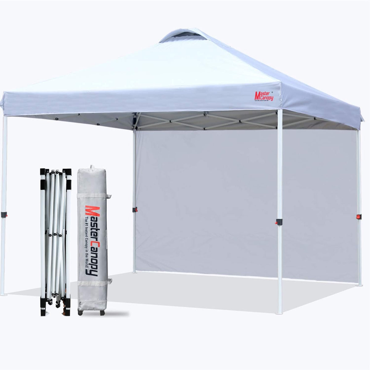 10'x10' Black Pop Up Canopy Tent with 1 Sidewall N831536
