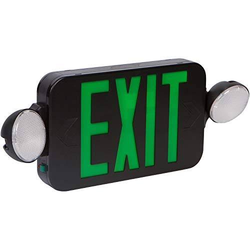 Micro Combo LED Exit Emergency Light Black Housing O1535