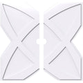 Contemporary PVC Ceiling Medallion Two Piece S581251