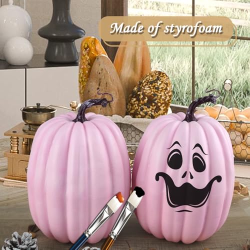 8 Inch 2PCS Orange Artificial Pumpkins X251