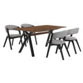 5PC Wood Dining Table and Chair Set D639