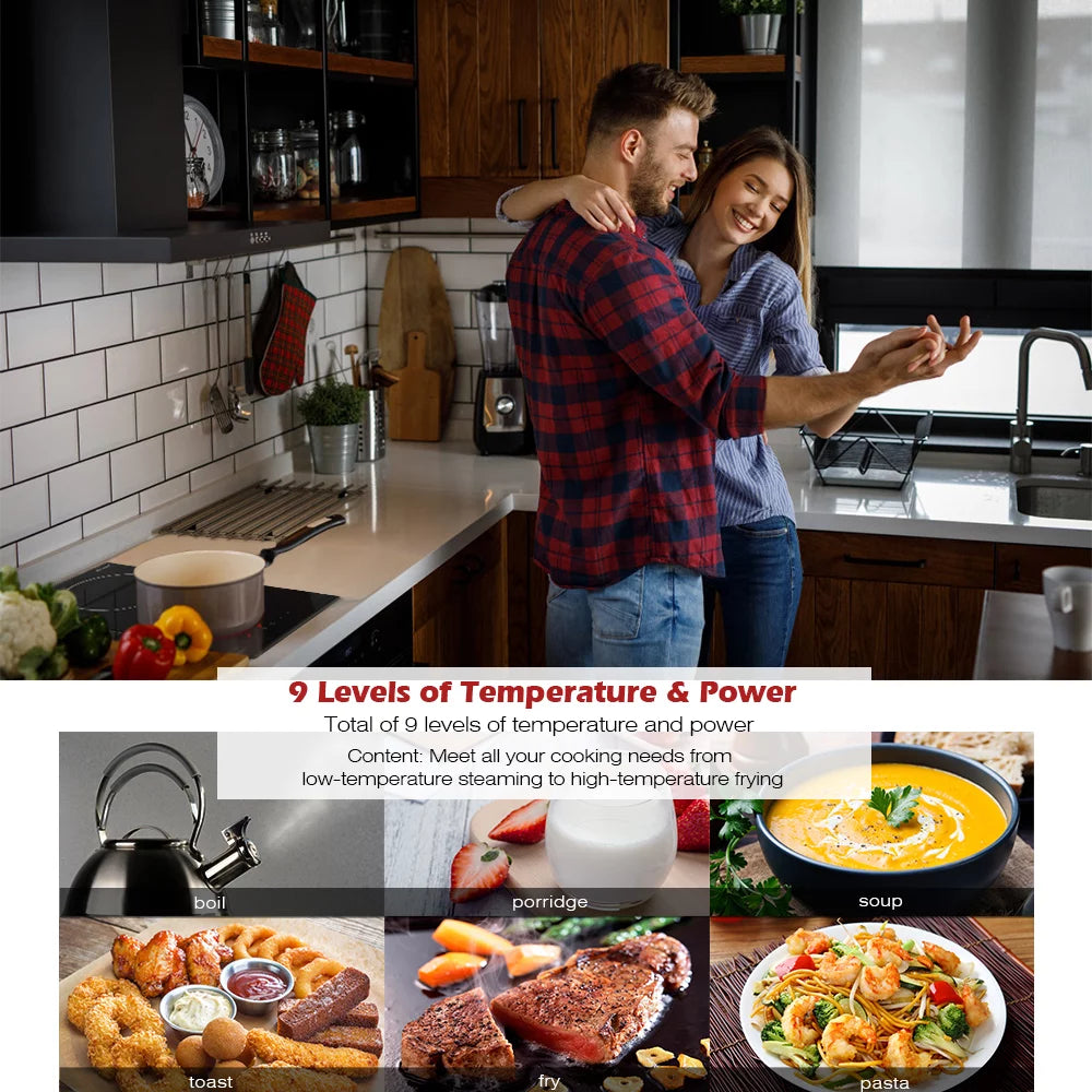 2 Burner Electric Cooktop, 12 Inch Ceramic Cooktop, 3000W O24759