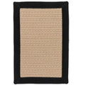 3' x 5' Black Braided Rug R555