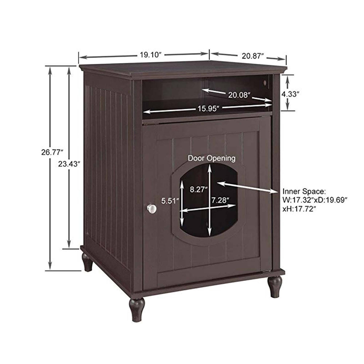 Cat House Nightstand Litter Box B813