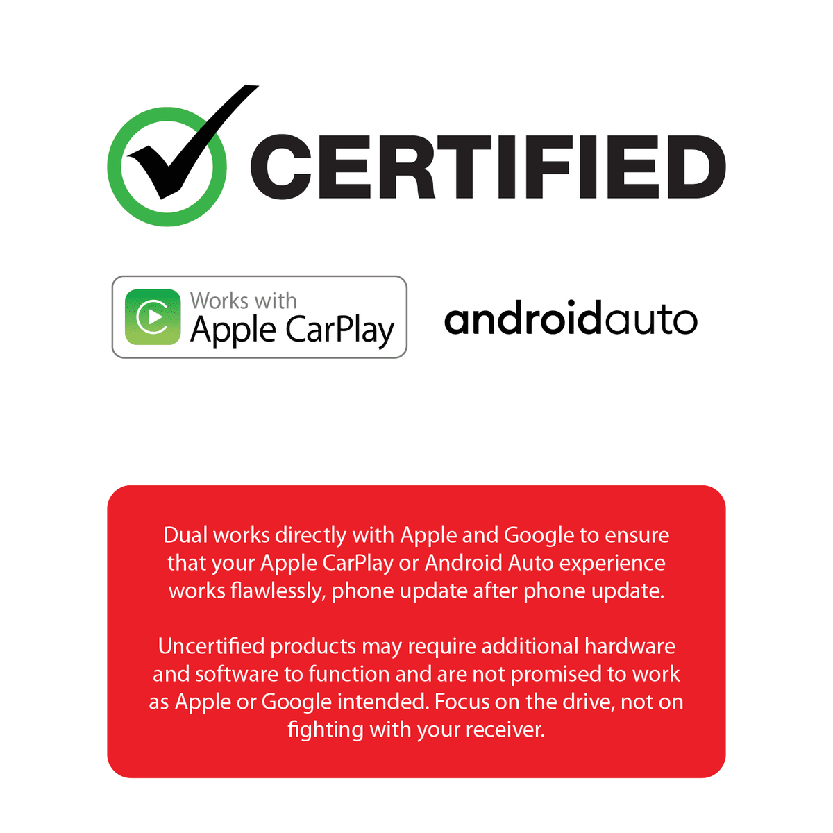 10.1 Double DIN Car Stereo with Apple CarPlay Android Auto C368026