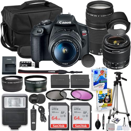 DSLR Camera with 18-55mm & 75-300mm Lens V254