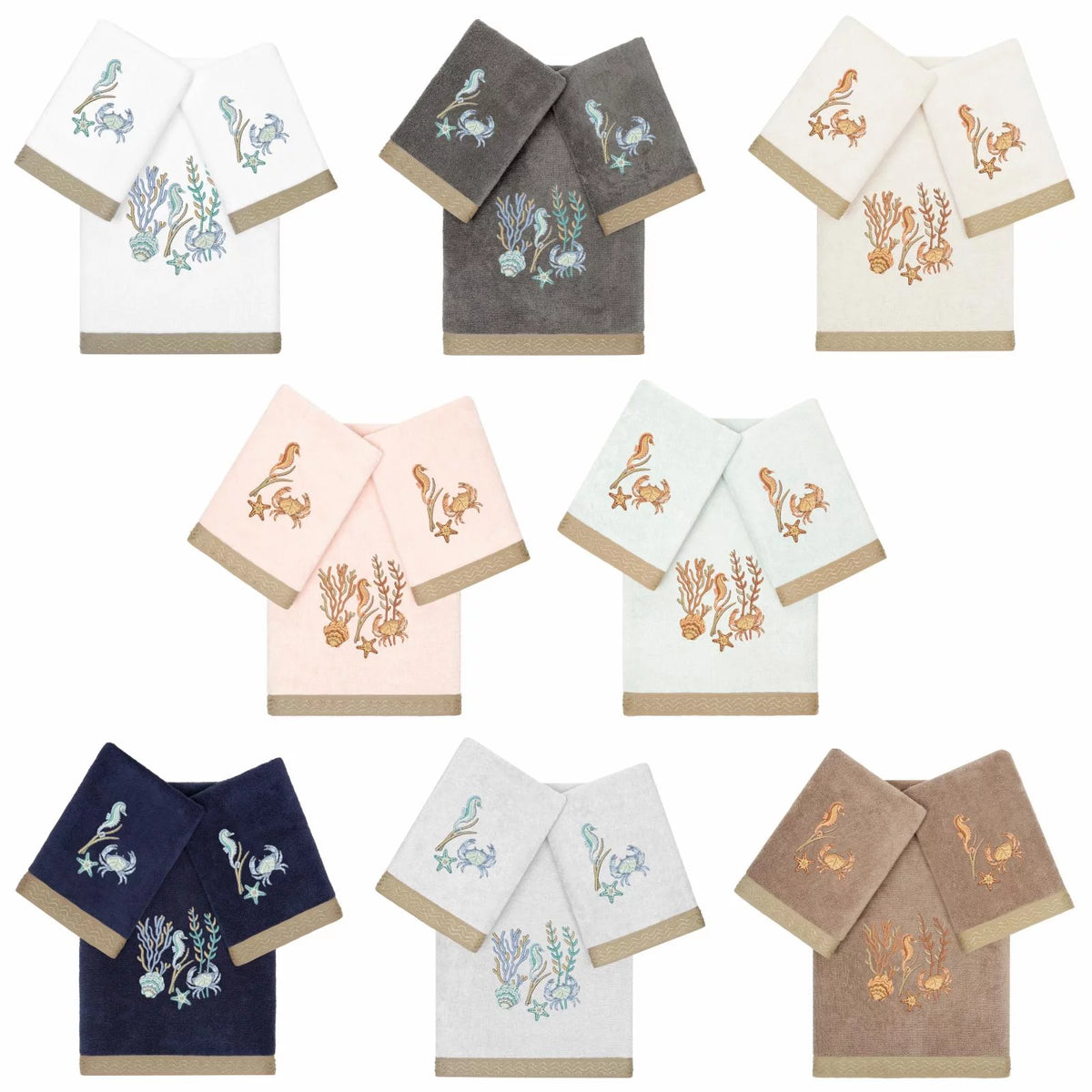 Turkish Cotton 3 Piece Embellished Towel Set O960352