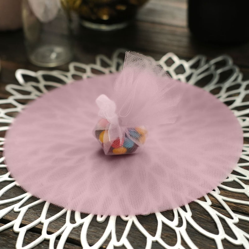 25pcs 9" Pink Tulle Circles Z391575