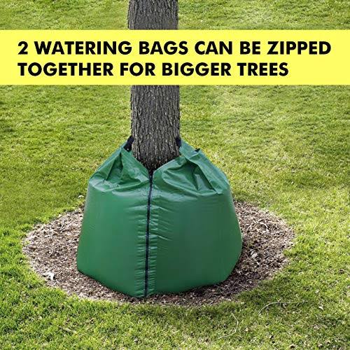 Tree Watering Bag 20 Gallon with Heavy Duty Zipper PVC Slow Release Drippers L8070