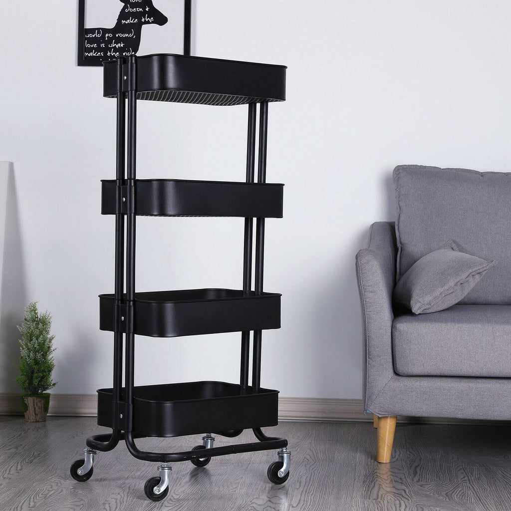 4-Tier Metal Rolling Utility Cart N2353