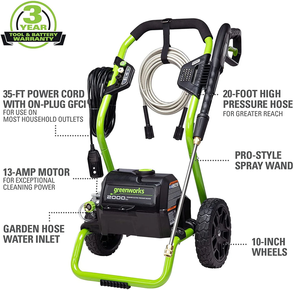 2000 PSI 1.1 GPM Electric Pressure Washer T3285