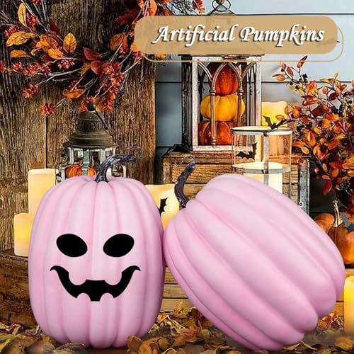 8 Inch 2PCS Orange Artificial Pumpkins X251