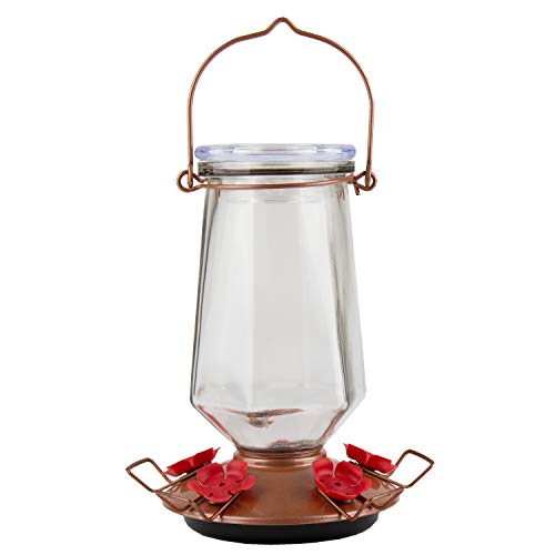 Bronze Glass Hummingbird Feeder 28 oz D499