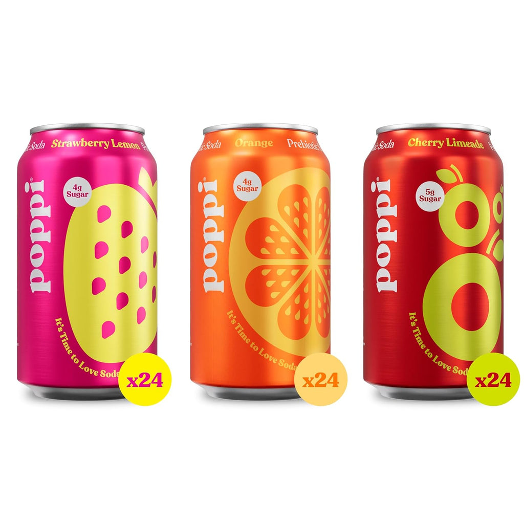 72-Pack Sparkling Prebiotic Soda, 12oz Y98016