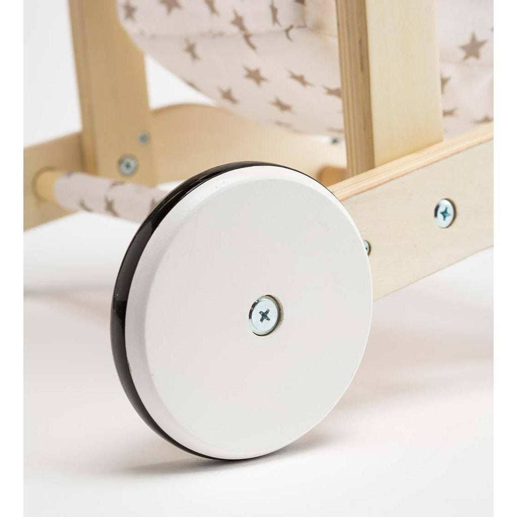 Wooden Shopping Cart Walker with Rolling Wheels E155221
