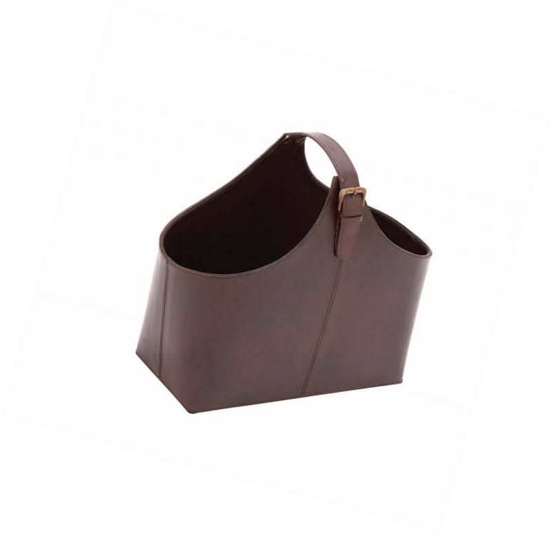 Brown Leather Magazine Holder N8173
