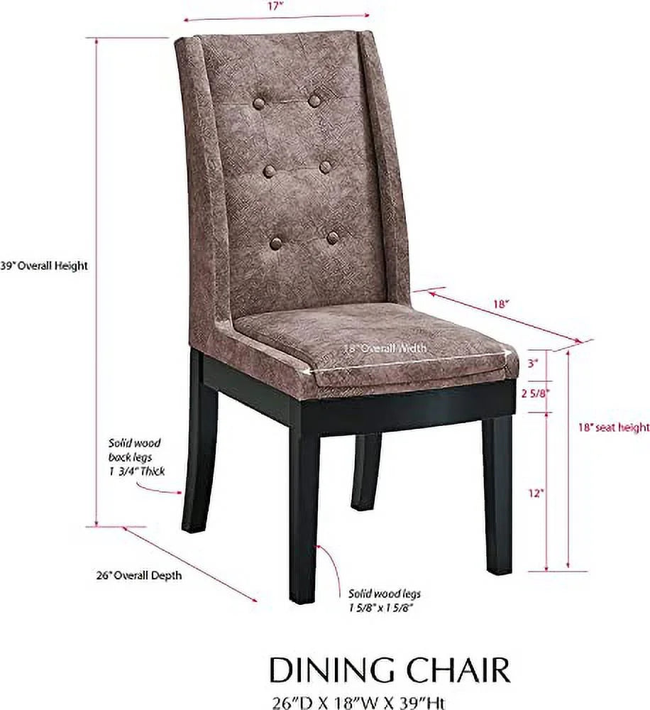 7-Piece Wood Dining Room Set Table & 6 Chairs U60987