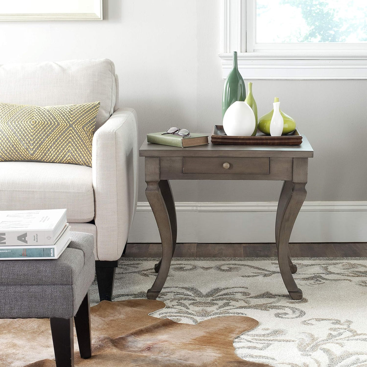 Brown One Drawer Storage Side Table G669345
