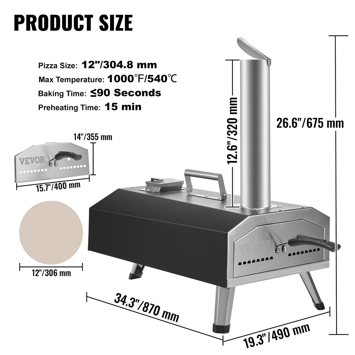 12 Outdoor Pizza Oven P4362