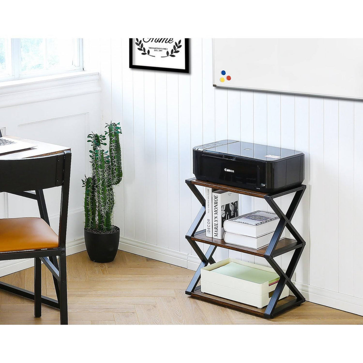 3 Tiers Wood and Metal Printer Stand E592