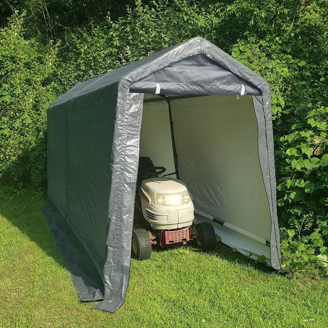 Heavy Duty 7 x 12ft Storage Shelter Carport Grey R1535