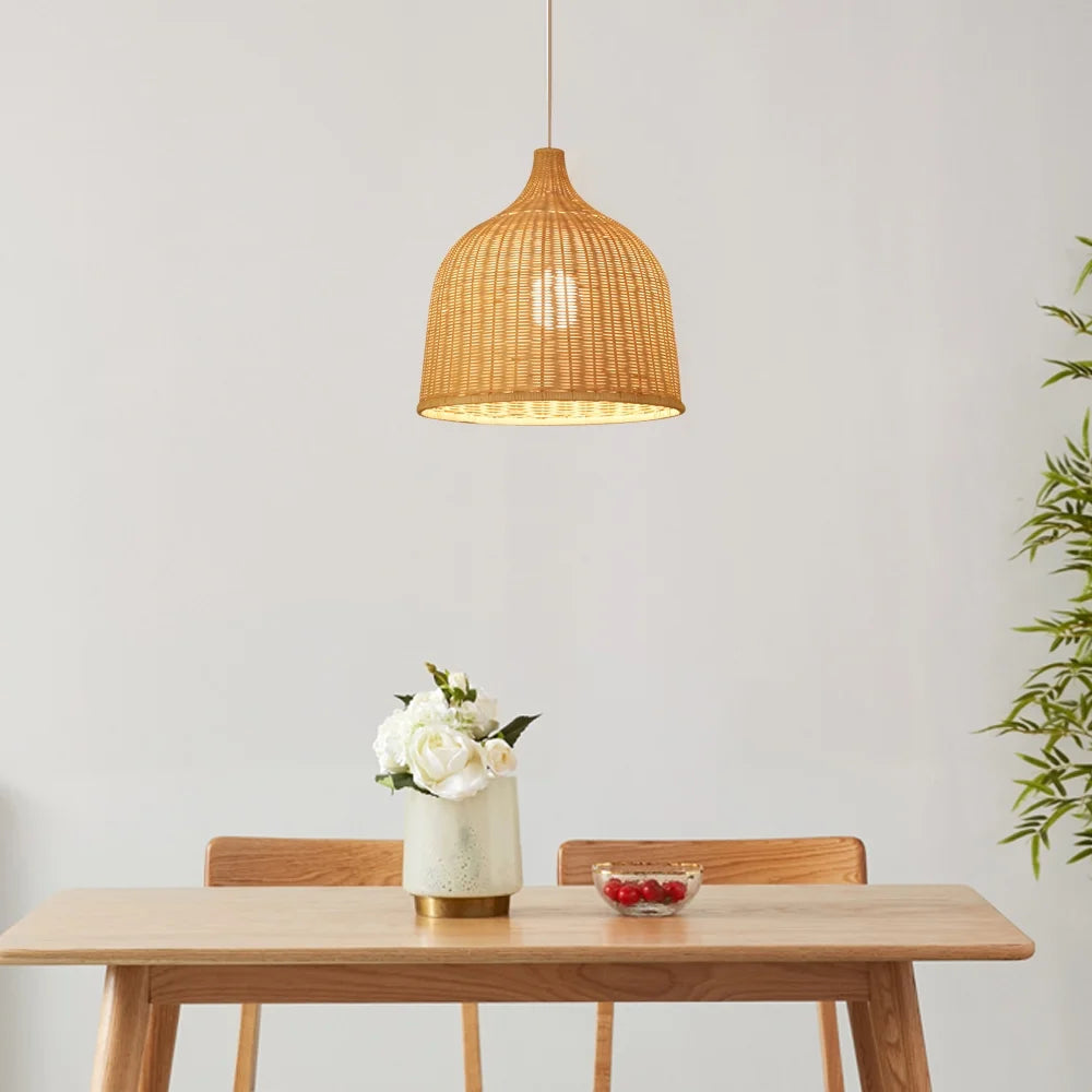 Bamboo Rattan Hanging Lamp Shade 17.72" Y92890