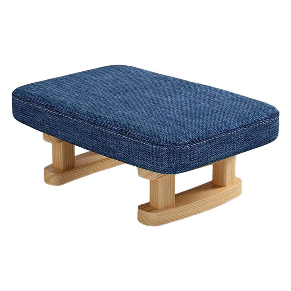 Blue Padded Small Ottoman Foot Rest J3365