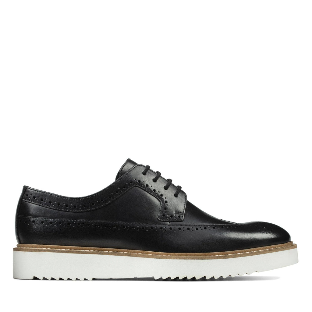 Black Leather Men's Shoes Y605