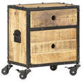 Rough Mango Wood Bedside Cabinet U770