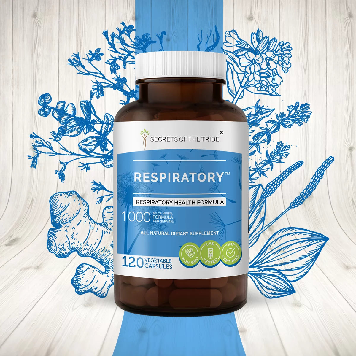 120 Capsules 500 mg Respiratory Health Formula L395016