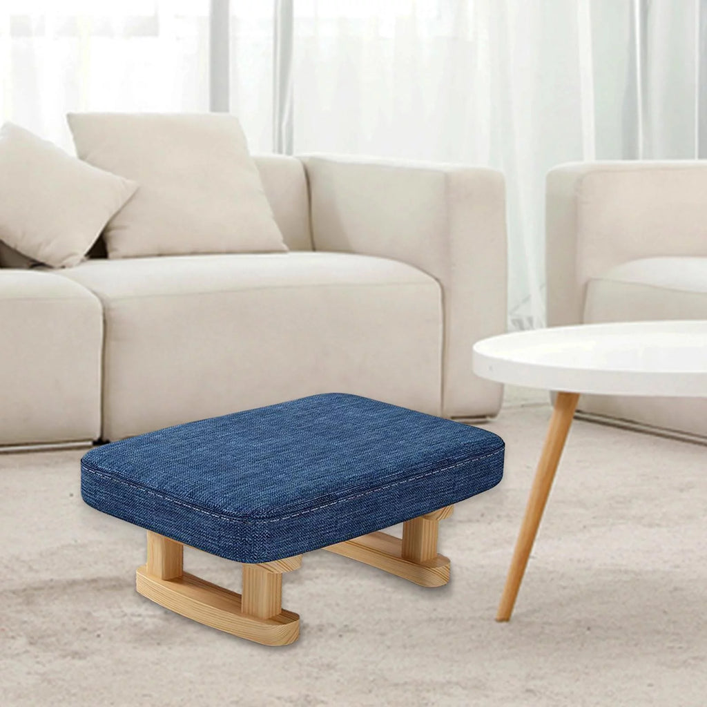 Blue Padded Small Ottoman Foot Rest J3365