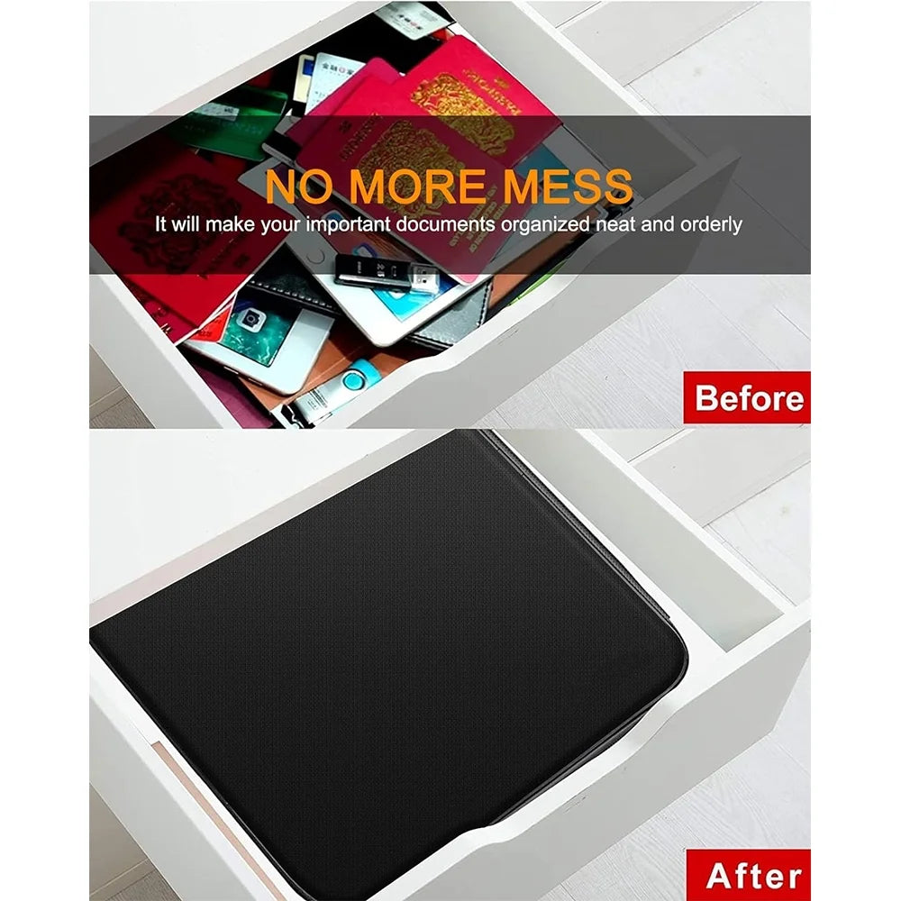 Fireproof Waterproof Document Organizer Box with Lock U54077
